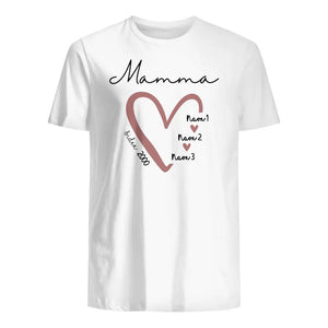 Personlig genser med hjerteslag Mamma år
