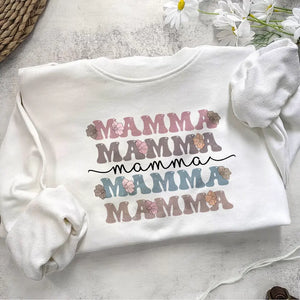 Mamma Sweatshirt Blomster og bokstaver