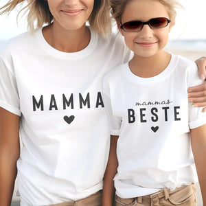 Matchende T-skjorte for Mor og Barn Mamma & Mammas Beste