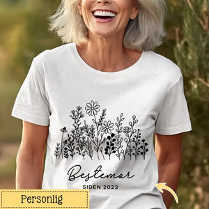 Personlig Bestemor T-skjorte hager bestemor siden 2024