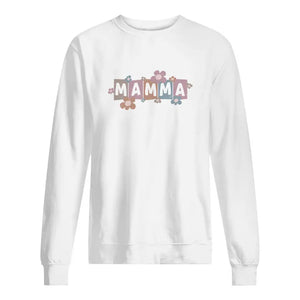 Mamma T-skjorte Retro Blomster
