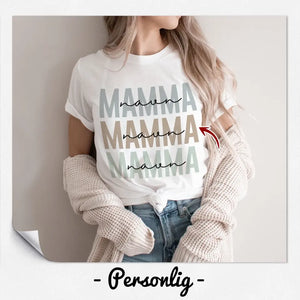 T-skjorte med Mamma Tekstmønster