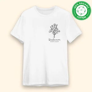 Økologisk T-skjorte Bestemor siden 2024 Blomstret
