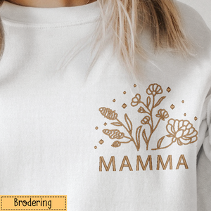 Broderi sweatshirt med floral design til Mamma
