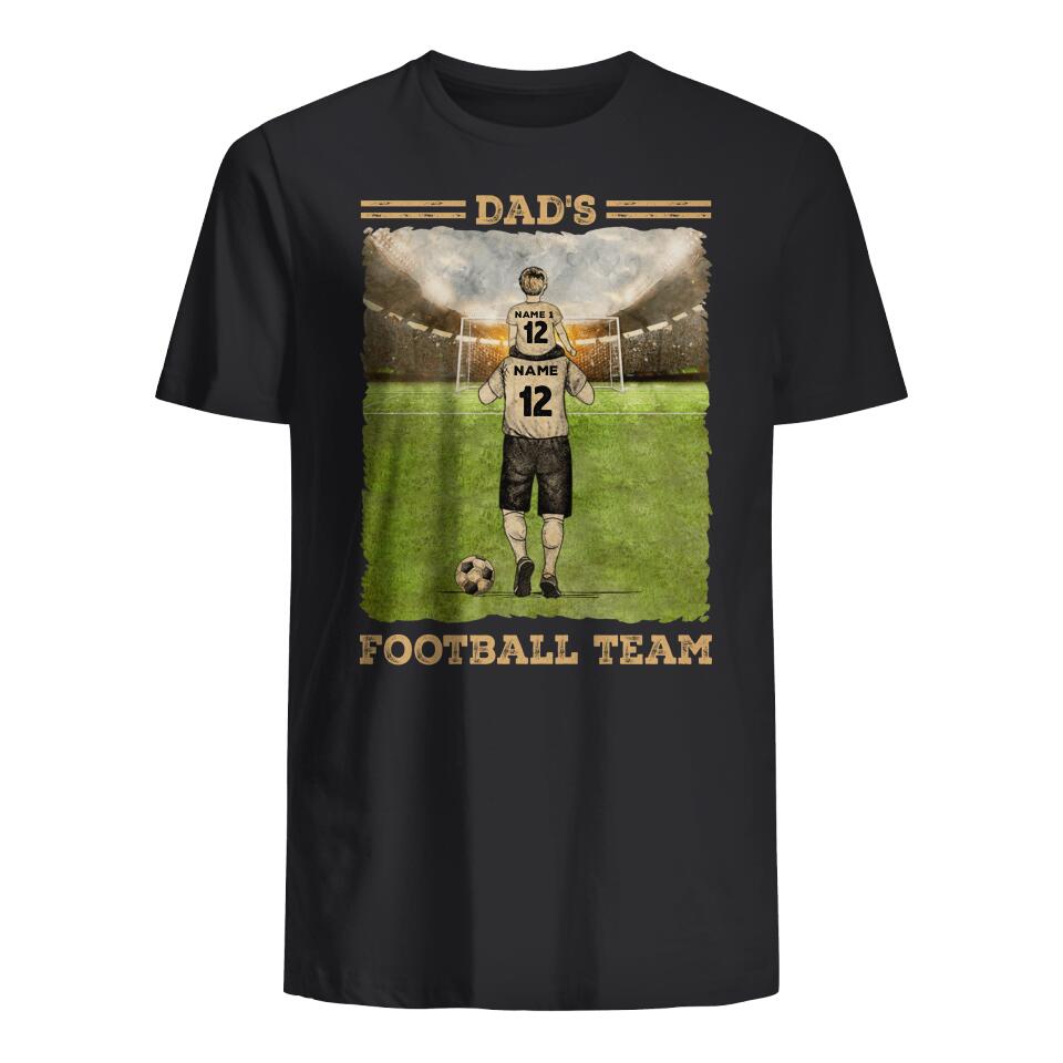Dad's Football Team, Personalized Unisex T-shirt For Father
