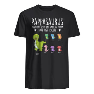 Personlig Pappa T skjorte | Tilpasse gave til pappa | Pappasaurus akkurat som en vanlig pappa bare mye kulere