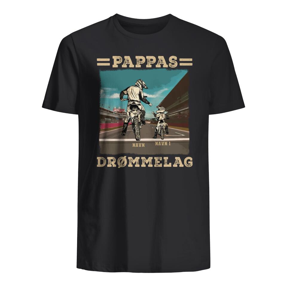 Personlig Pappa T skjorte | Tilpasse gave til pappa | Pappas drømmelag / motorsykkellag