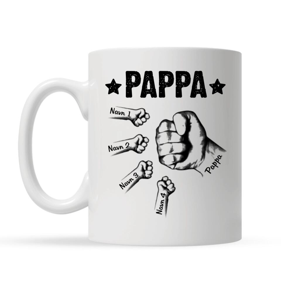 Personlig Pappa Kopp | Tilpassegave til pappa |Hånd til hånd far og barn