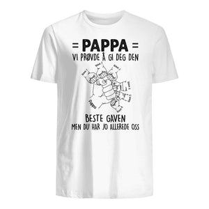 Personlig Pappa T skjorte | Tilpasse gave til pappa | Pappa/Bestefar Vi prøvde å gi deg den beste gaven