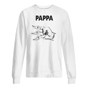 Personlig Pappa T skjorte | Tilpasse gave til pappa | Håndslag til far og barn