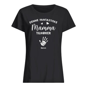 Personlig mamma T skjorte | Tilpasse gave til mor | Denne Fantastiske Mamma Tilhører