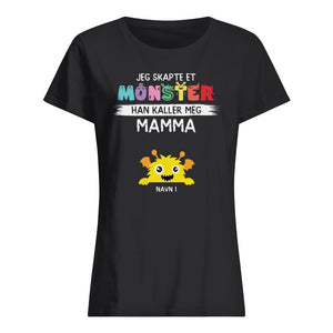 Personlig mamma T skjorte | Tilpasse gave til mor | Jeg Skapte Noen Monster De Kaller Meg Mamma